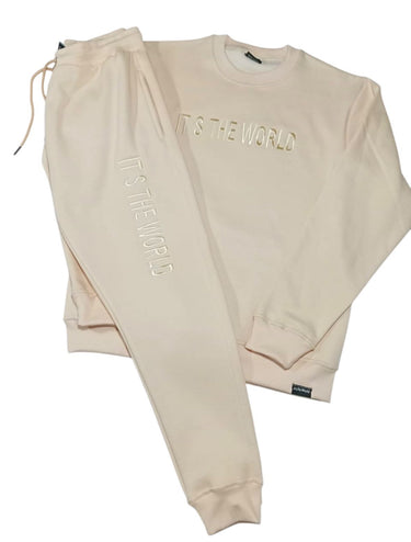 “It’s The World” Embossed Sweat Set