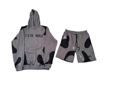 Sky Patch Hoodie & Shorts Set